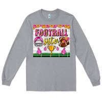 Heather Grey football sister tumbler Long Sleeve Tee - BundleAndBundleShop