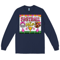 Navy football sister tumbler Long Sleeve Tee - BundleAndBundleShop
