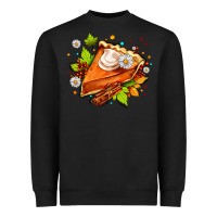 Black pumpkin pie with daisies and cinnamon Heavyweight Sweatshirt - AdoDesignShop
