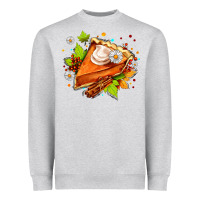 Heather Grey pumpkin pie with daisies and cinnamon Heavyweight Sweatshirt - AdoDesignShop