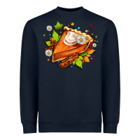 Navy pumpkin pie with daisies and cinnamon Heavyweight Sweatshirt - AdoDesignShop