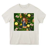 Cream wizard girl with magic Heavy Core Tee - TumblerDesignByShophia