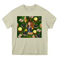 Mossy wizard girl with magic Heavy Core Tee - TumblerDesignByShophia