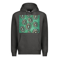 Charcoal Heather turquoise gemstone glitter Premium Hoodie - Jasminsmagicworld