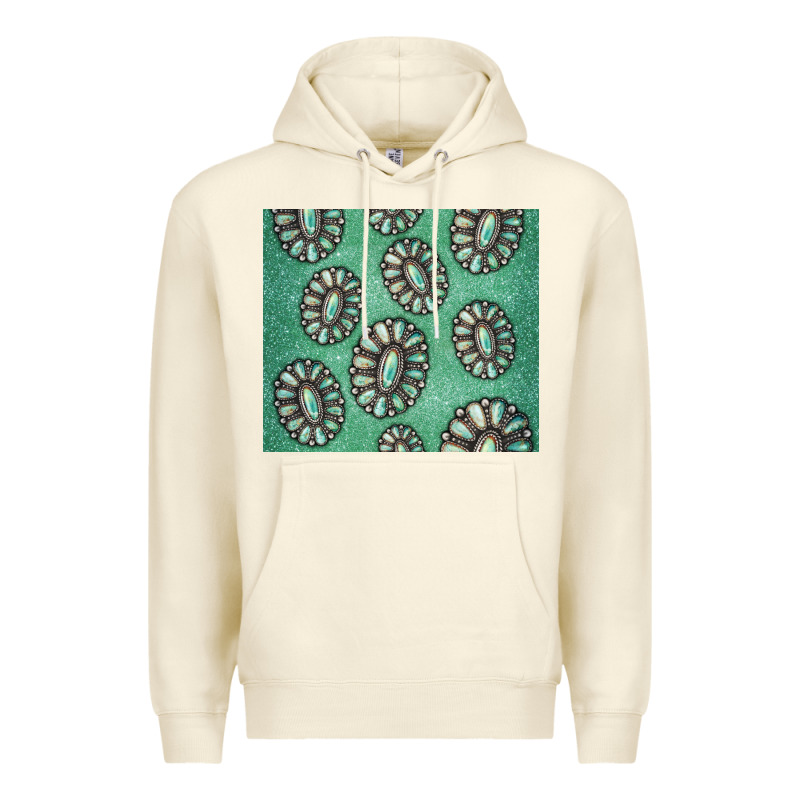 Turquoise Gemstone Glitter Premium Hoodie by Jasminsmagicworld | Teevron