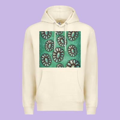 Turquoise Gemstone Glitter Premium Hoodie Designed By Jasminsmagicworld