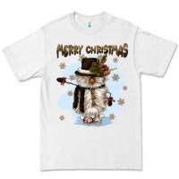 White merry christmas snowman Premium Tee - CowGirlArtShop