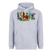 Heather Grey love western cow Heavyweight Hoodie - JahusDesignShop