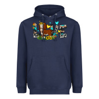 Navy love western cow Heavyweight Hoodie - JahusDesignShop