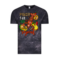 Cloud Black Pinch peel eat repeat crawfish Vintage Tee - FaDigitalArtStudio