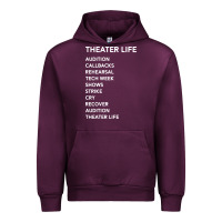 Mauve Wine theater life funny Urban Hoodie - DesigneFamous