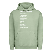 Pigment Oil Green theater life funny Urban Hoodie - DesigneFamous
