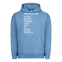 Pigment Pebble Blue theater life funny Urban Hoodie - DesigneFamous