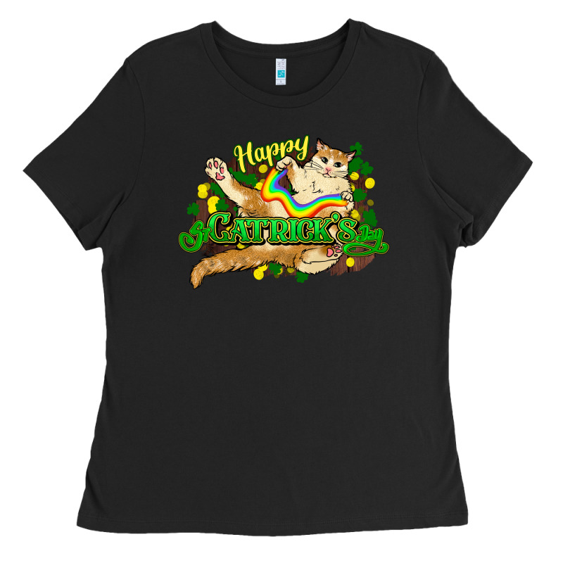 St. Patrick's Day Cat Ladies Tee by HowdyJamesFarm | Teevron
