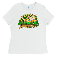 White St. Patrick's Day cat Ladies Tee - HowdyJamesFarm