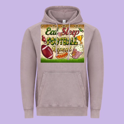 Eat Sleep Football Repeat Tumbler Vintage Hoodie Designed By Bundleandbundleshop