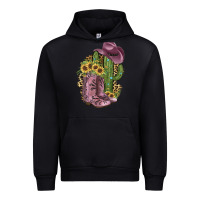 Black Pink Cowboy Boots Urban Hoodie - JahusDesignShop