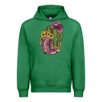 Emerald Pink Cowboy Boots Urban Hoodie - JahusDesignShop