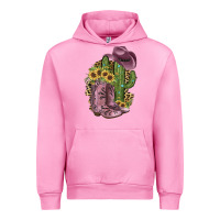 Fuchsia Pink Pink Cowboy Boots Urban Hoodie - JahusDesignShop