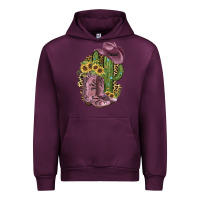 Mauve Wine Pink Cowboy Boots Urban Hoodie - JahusDesignShop