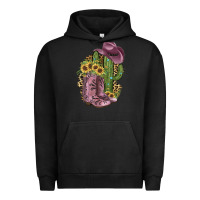 Pigment Black Pink Cowboy Boots Urban Hoodie - JahusDesignShop