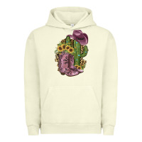 Pigment Pistachio Pink Cowboy Boots Urban Hoodie - JahusDesignShop