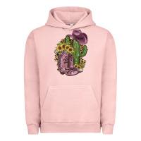 Pigment Salmon Pink Cowboy Boots Urban Hoodie - JahusDesignShop