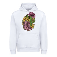 White Pink Cowboy Boots Urban Hoodie - JahusDesignShop