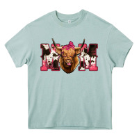 Arona Western Highland Cow mom Heavy Core Tee - HowdyJamesFarm