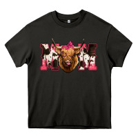 Asphalt Western Highland Cow mom Heavy Core Tee - HowdyJamesFarm