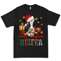 Black merry christmas heifer cow Premium Tee - CowGirlArtShop