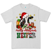 Dove Grey merry christmas heifer cow Premium Tee - CowGirlArtShop
