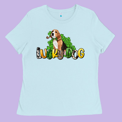 Lucky Dog St. Patrick's Ladies Tee Designed By Howdyjamesfarm
