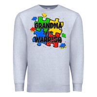 Heather Grey grandma of a warrior Premium Sweatshirt - JahusDesignShop