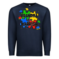 Navy grandma of a warrior Premium Sweatshirt - JahusDesignShop