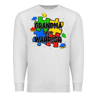 Oatmeal Heather grandma of a warrior Premium Sweatshirt - JahusDesignShop