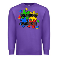 Purple grandma of a warrior Premium Sweatshirt - JahusDesignShop
