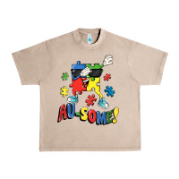 Au-some! Autism Puzzle Dabbing Urban Heavy Tee | Teevron