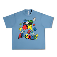 Pebble Blue Au-some! Autism puzzle dabbing Urban Heavy Tee - FaDigitalArtStudio