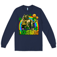 Navy luckysaurus Long Sleeve Tee - FaDigitalArtStudio