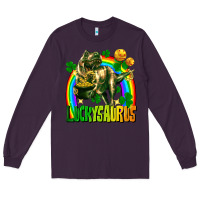 Plum luckysaurus Long Sleeve Tee - FaDigitalArtStudio