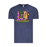 Vintage Denim Louisiana LA Mardi Gras Vintage Tee - FaDigitalArtStudio