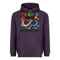 Plum my child may be non verbal but this mama ain's Heavyweight Hoodie - JahusDesignShop
