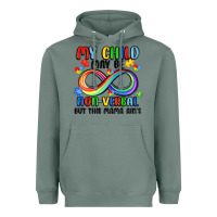 Sage my child may be non verbal but this mama ain's Heavyweight Hoodie - JahusDesignShop