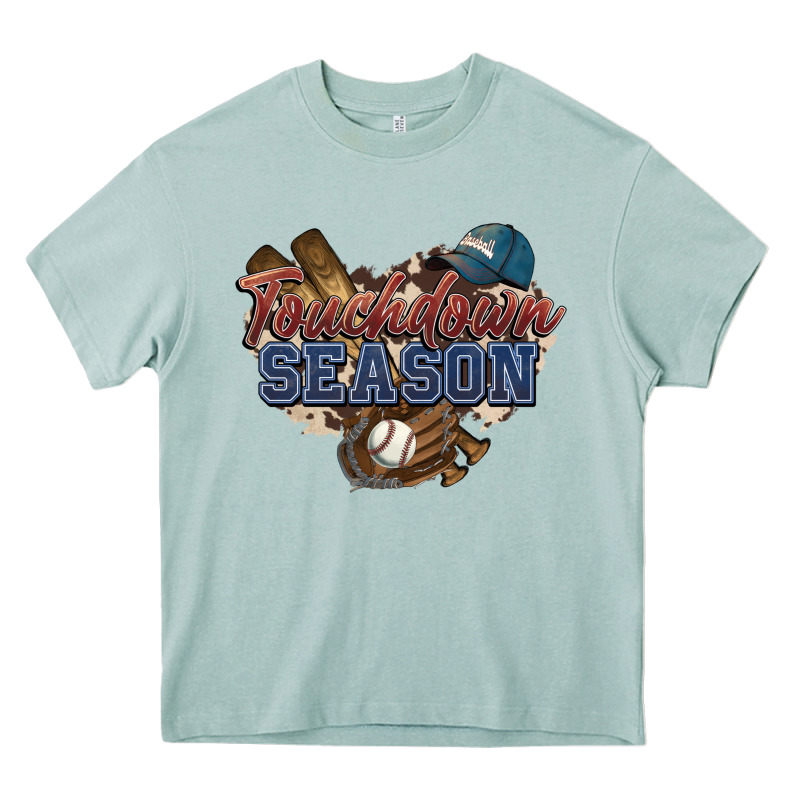 Touchdown Season Baseball Heavy Core Tee by HowdyJamesFarm | Teevron