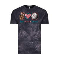 Cloud Black Peace Love Volleyball Vintage Tee - Jasminsmagicworld