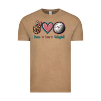 Vintage Coffee Peace Love Volleyball Vintage Tee - Jasminsmagicworld