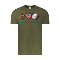 Vintage Olive Peace Love Volleyball Vintage Tee - Jasminsmagicworld
