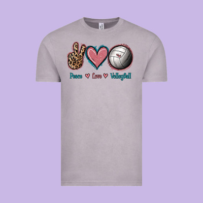 Peace Love Volleyball Vintage Tee Designed By Jasminsmagicworld