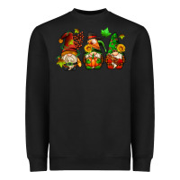 Black fall gnomes with pumpkin pie Heavyweight Sweatshirt - AdoDesignShop